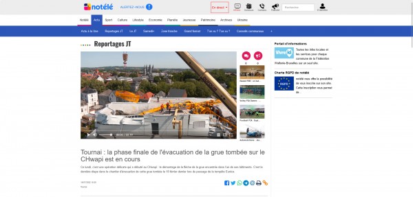 https://www.notele.be/it61-media117814-tournai-la-phase-finale-de-l-evacuation-de-la-grue-tombee-sur-le-chwapi-est-en-cours.html?fbclid=IwAR3q46dYODNtjx9rrOGdzvNVNOzdENuKn3_NYvG_GJlEirJZSBMpBco_6KM